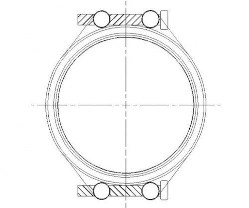 Металлическая соединительная муфта / с зажимом / из 3 частей / штифт и центрирующая втулка фото 2