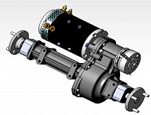 Блок передачи с электрическим мотором