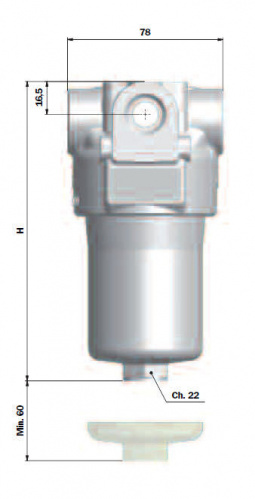 Жидкостный фильтр / гидравлический / с корзиной / линейный фото 3