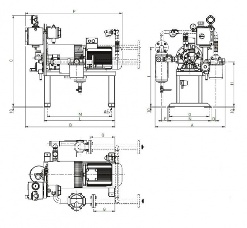 Компрессор для биогаза / стационарный / с электродвигателем / лопастный фото 2